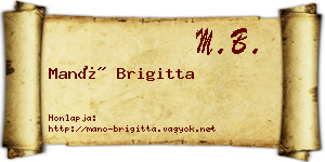 Manó Brigitta névjegykártya