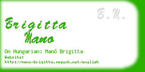 brigitta mano business card